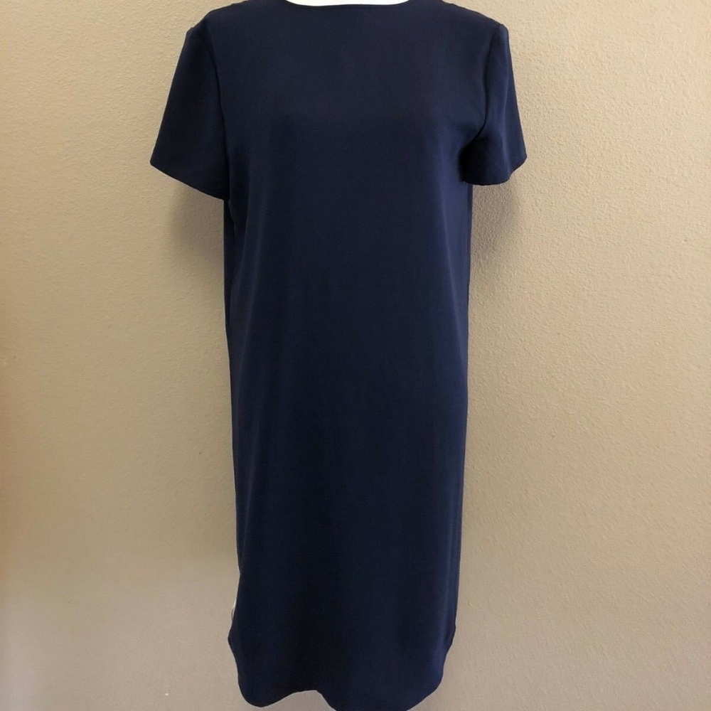 THEORY NAVY BLUE SHORT SLEEVE TUNIC DRESS SIZE 6 - Picture 1 of 3